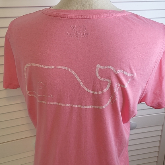 Vineyard Vines Pink Burgee Whale Short Sleeve Graphic T-Shirt medium - Picture 2 of 5